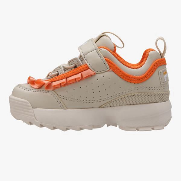 Fila Disruptor 2 Td Frill Boy's Sneakers - Beige/Orange,NZ 75-64275